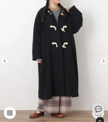 사만사 모스모스 2way 옷깃 롱 코트 블랙 프리 사이즈