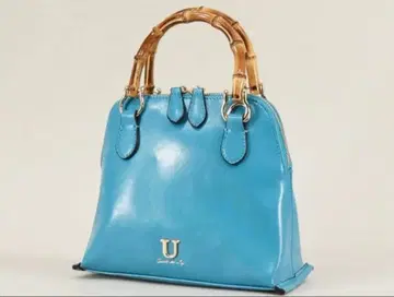 몽타뉴 대나무 보스턴 숄더백 핸드백 터콰이즈