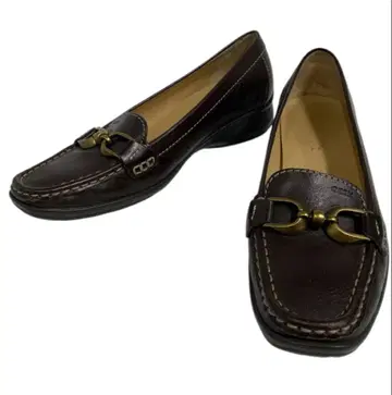 새상품급 GEOX 제오스 비트 로퍼 37 브라운 25.5 504