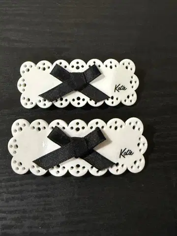 katie 머리핀 2개 케이티 메이드 레이스 리본