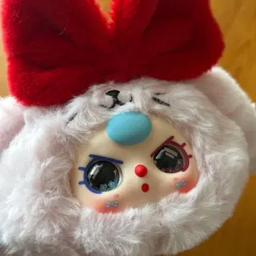 베이비 쓰리 봉제 인형 펜 케이스 토끼 레어 눈 오드아이