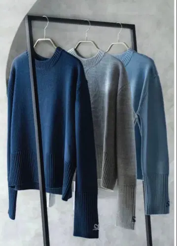 새상품급 Sugar by yuu Flower knit 네이비 1회 착용만