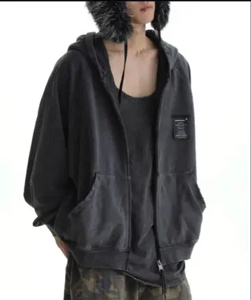 MASONPRINCE 더블 ZIP 후드티 WY6216 다크 그레이