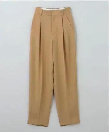 6 ROKU 베이지 핑크 프론트 턱 슬랙스