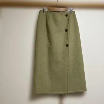 IENA 버튼이 달린 체크 무늬 리버서블 타이트 스커트