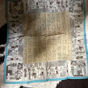 멋진 이집트풍 쇼와 시대 손수건