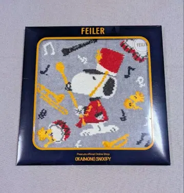 [ 미개봉 ] 페이 스누피 마치고 밴딩 손수건 테두리 네이비