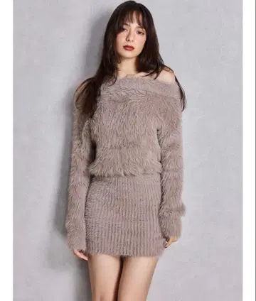 오프숄더 니트 원피스 GYDA 숏 드레스 FREE 사이즈