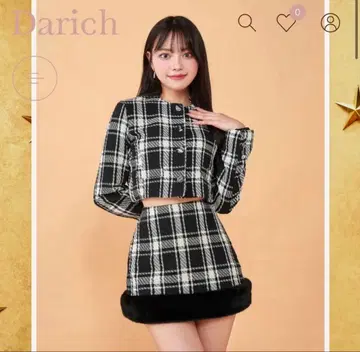 [ 미사용 새상품 ] 다리치 트위드 셋업 블랙