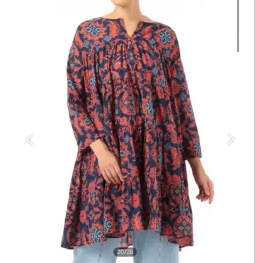 그레이스 콘티넨탈 티어드 프린트 원피스