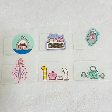 카나헤이의 작은 동물 수족관 다이컷 스티커 피스케와 토끼