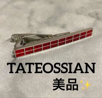 새상품급 타테오시안 넥타이핀 레드 실버