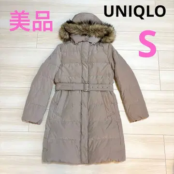 [새상품급] UNIQLO 롱 다운 코트 3way 벨트 포함 베이지