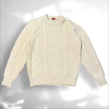 Bill 아란 니트 피셔맨 스웨터 니트 아이보리