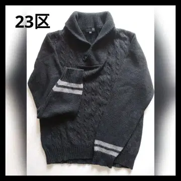 23구 긴팔 니트 스웨터 블랙 / L
