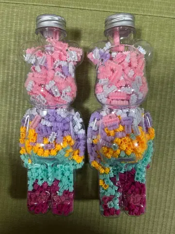 미니 블록 곰 케이스 인형뽑기 경품 2개 세트 베어