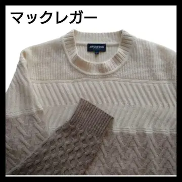맥레거 긴팔 울 니트 크루넥 스웨터 / L