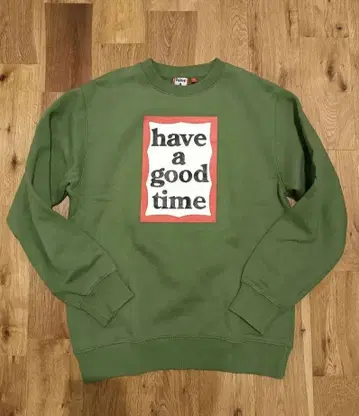 have a good time 맨투맨 그린 S