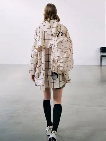 [ WEB 한정판 ] eco 발수 체크 개더 바디 백팩