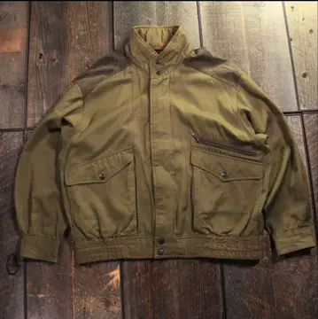 구제 의류 A2 플라이트 자켓 짧은 봄버 자켓 레이온 M 올리브.