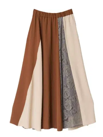 osmosis 컬러 블록 플레어 스커트