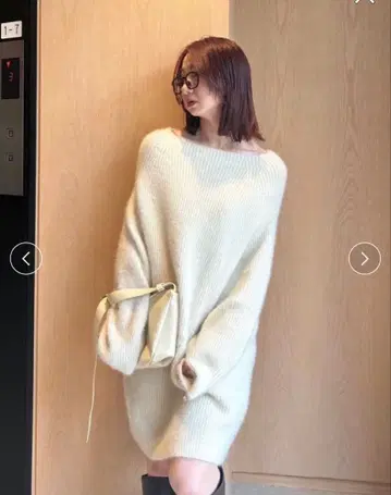 새상품급! FRAY I.D / 프레이 아이디 라쿤 니트 미니 원피스