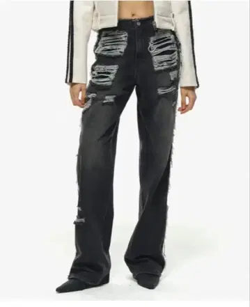 데미지 팬츠 L 사이즈 블랙