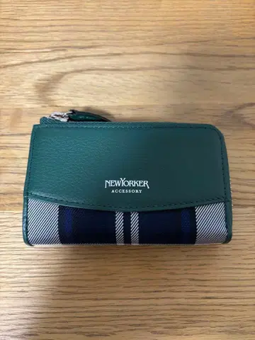 NEWYORKER 그린 체크 무늬 키케이스