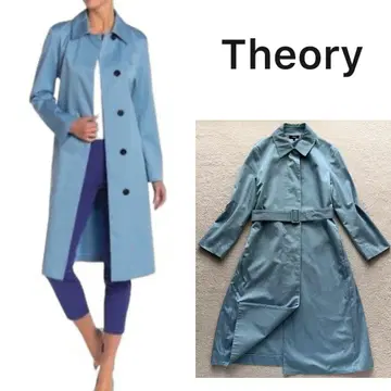 띠어리 CHINTZED TWIL CLEAN CAR COAT 롱 코트