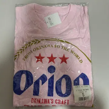 오리온 맥주 T셔츠 핑크 S (오리온 T셔츠)
