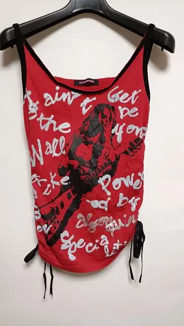 [ 가격 인하 ] ALGONQUINS 가로 묶음 올림 빨간색 탱크탑