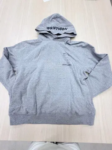 Denham 그레이 후드 부착 후드티