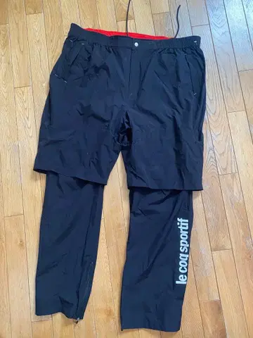 [미사용 새상품] 르꼬끄 스포르티프 골프 우비/레인 팬츠 블랙 4L