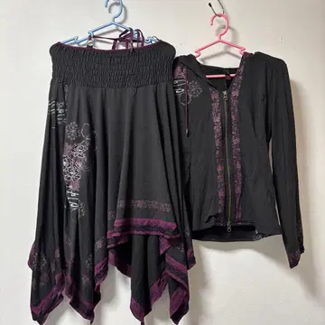 오즈 2way 스커트와 후드티 셋업