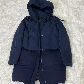 [ 새상품급 ] 언타이틀 숄카라 다운 코트 이소재 절개 스트레치다운