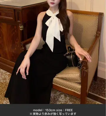 아메슬리 니트 원피스 리본 컬렉션 온라인 완판템