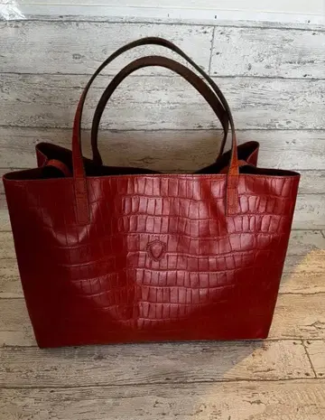 [ 레어 컬러 ] Felisi 페리지 가죽 토트백 오렌지 엠보