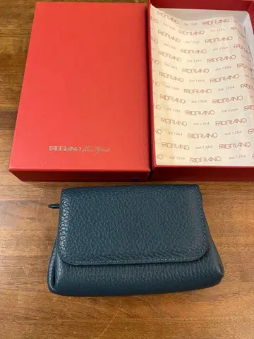 새상품 이탈리아 FABRIANO 지갑 다크 블루