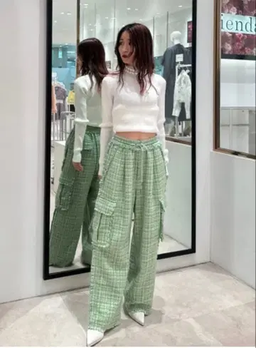 SLY 트위드 카고 팬츠