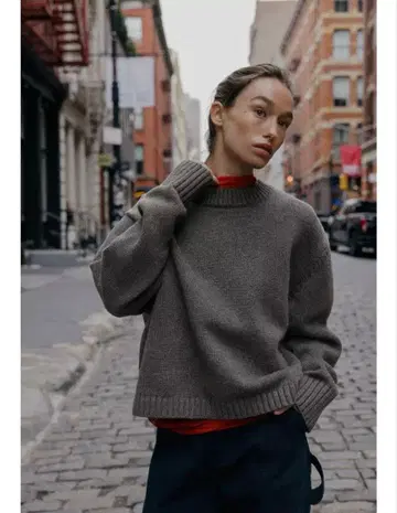 ZARA 이번 시즌 백 디테일 니트 S 그레이