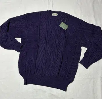 RHODE ISLAND 케이블 니트 스웨터 퍼플