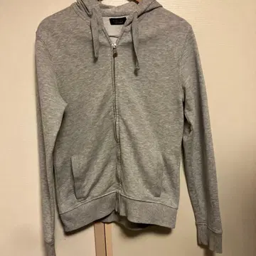 그레이 풀 집업 후드 부착 후드티