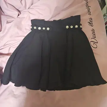 ROJITA 비쥬 벨트 타킹 스커트 Black