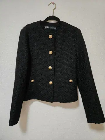 ZARA 노카라 자켓 블랙