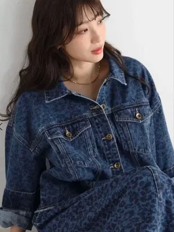 레오파드 데님 자켓 야마다야 Vin