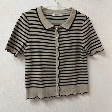 르네 스트라이프 피케 셔츠 36