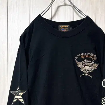 새상품급 VANSON 반손 롱티 셔츠 긴팔 자수 로고 자수 디자인