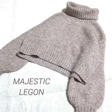 [ MAJESTIC LEGON ] 빅 터틀넥 볼륨 니트