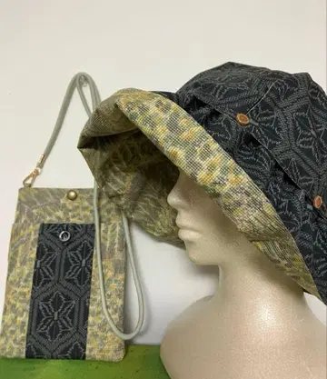 모자와 미니백 오시마 명주 리메이크