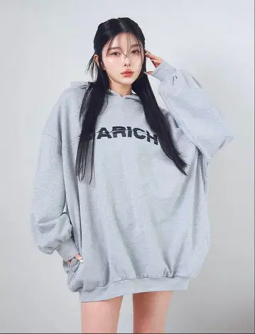 다리치 라메 맨투맨 후디 그레이